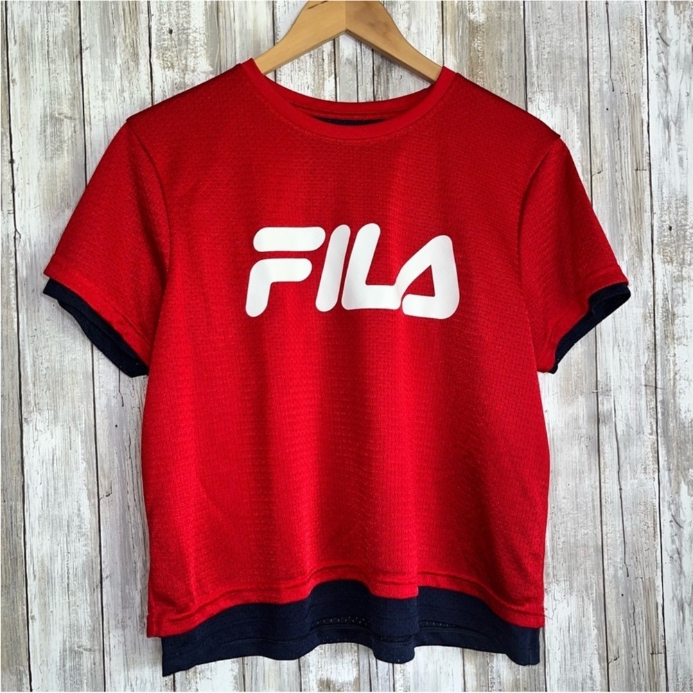 Fila Red Jersey Tee - Picture 1 of 4